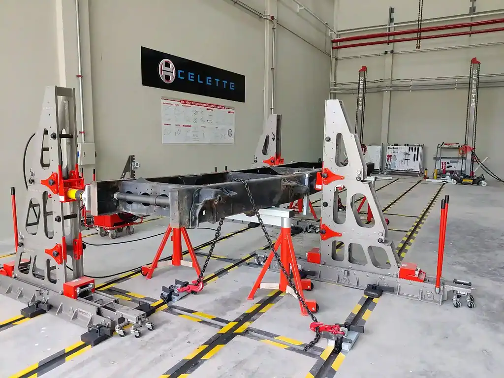 CELETTE truck frame straightening machine system